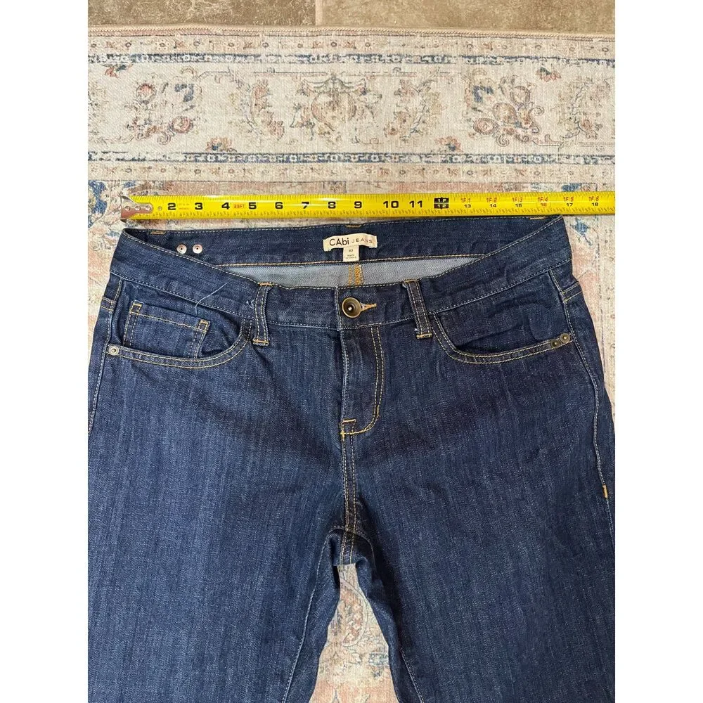 Cabi Brando Style #175 Dark Wash Straight Leg Jeans Women’s Size 10 Mid Rise - Picture 7 of 13